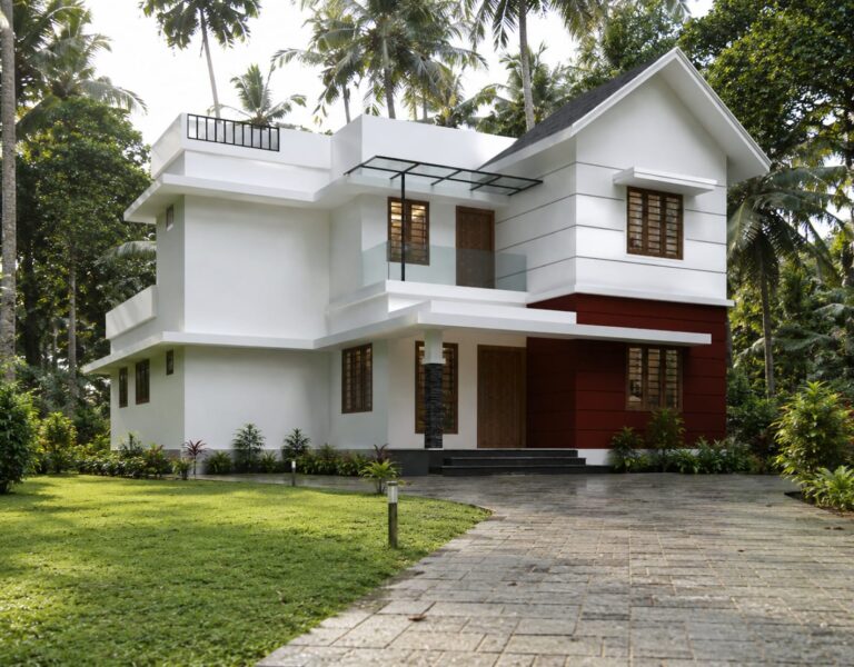 Luxury modern residence by Alapad Constructions – Residential Construction Company in Thrissur