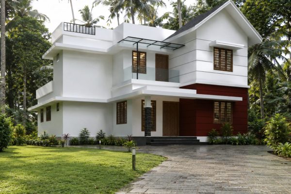 Luxury modern residence by Alapad Constructions – Residential Construction Company in Thrissur