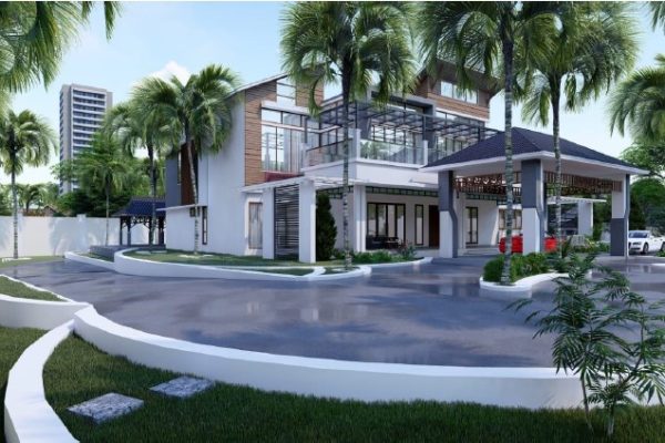 Elegant contemporary villa by Alapad Constructions – Home Construction Company in Thrissur